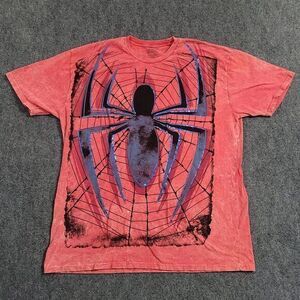 Spiderman T-Shirt‎ XL Marvel Spider Sense Red AOP Tye Dye 2011